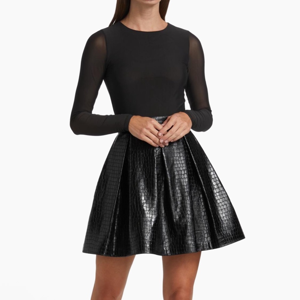 Chara Vegan Leather Party Dress